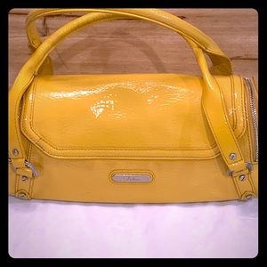 Cole Haan patent leather canary yellow bag